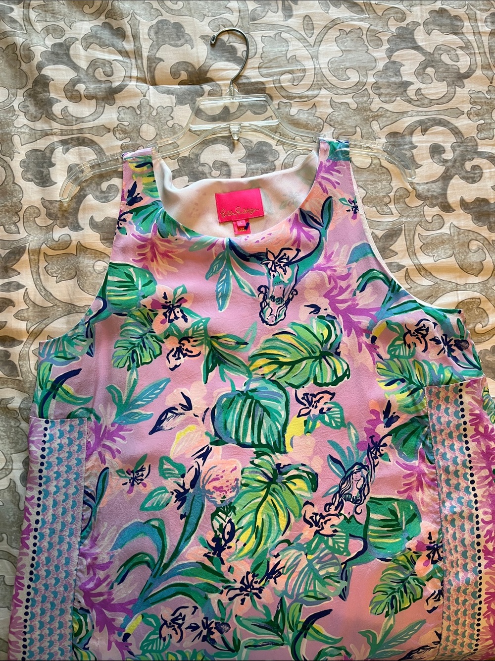 Lilly Pulitzer Pink and Gold Lined Short Dress - Picture 5 of 6